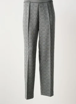 Pantalon Droit Mino Mora Gris Taille Haute