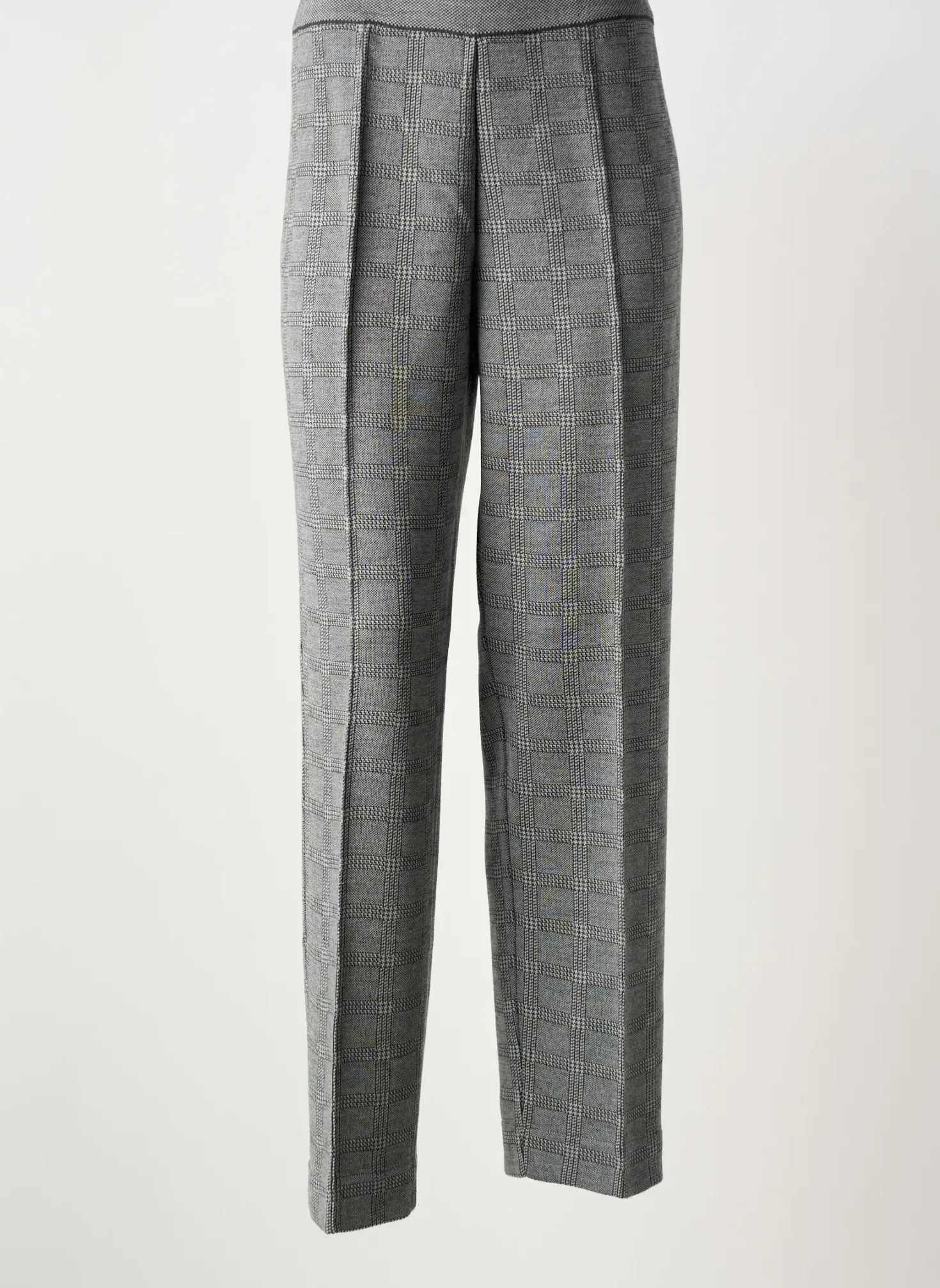 Pantalon Droit Mino Mora Gris Taille Haute