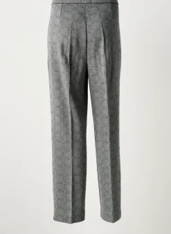 Pantalon Droit Mino Mora Gris Taille Haute