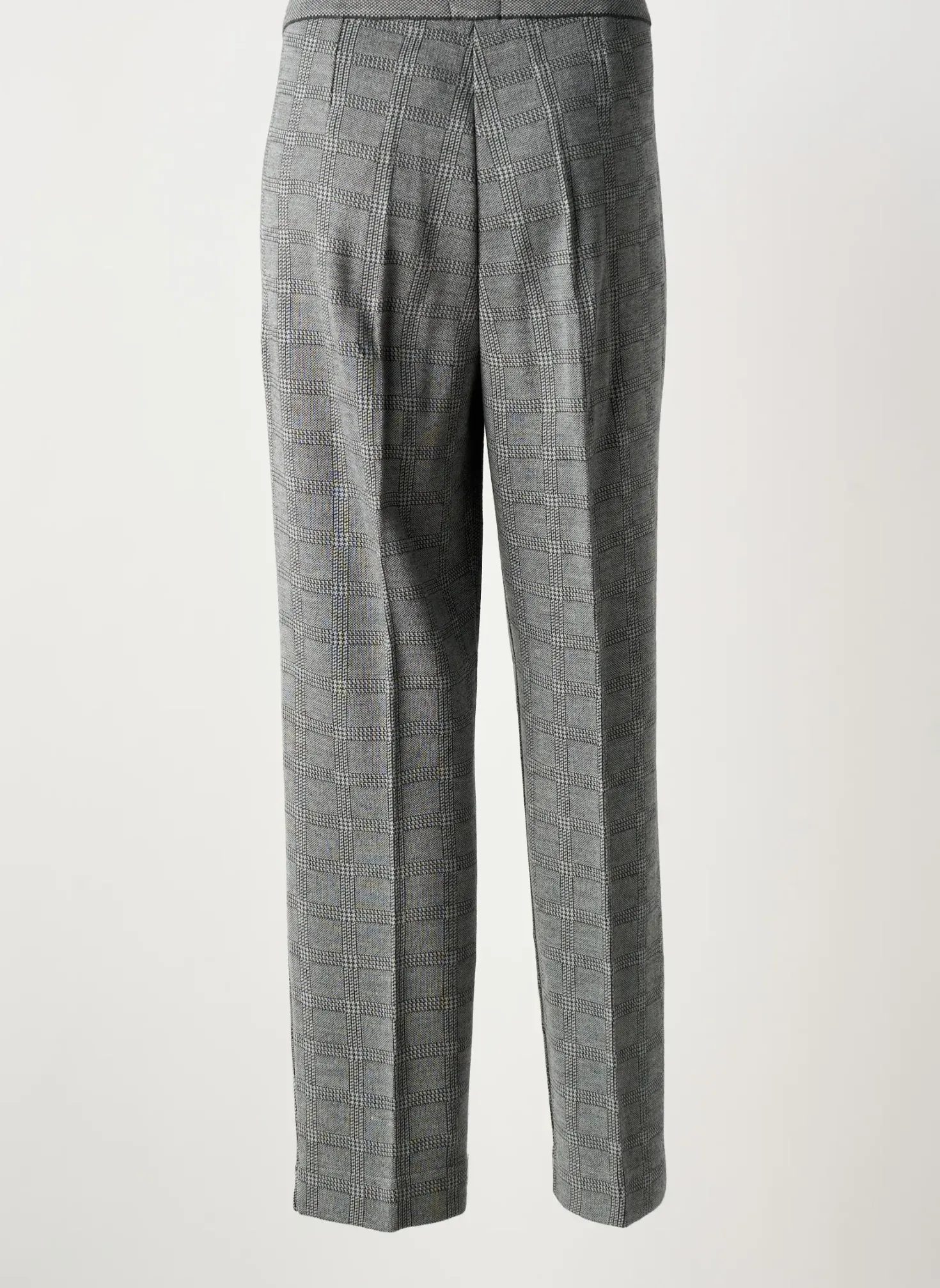 Pantalon Droit Mino Mora Gris Taille Haute