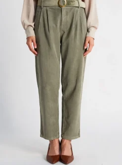 Pantalon Droit Molly Bracken Vert Taille Haute