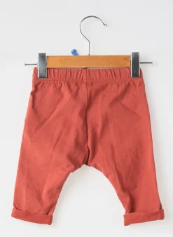 Pantalon Droit Moulin Roty Rouge Taille Élastique