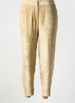 Pantalon Droit Ottod'ame Beige Taille Normale