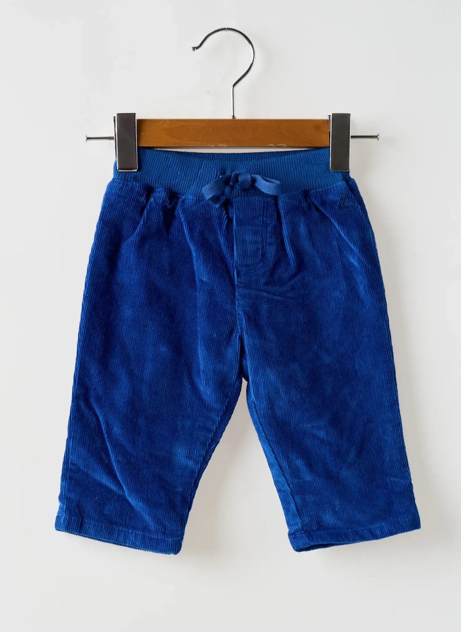 Pantalon Droit Petit Bateau Bleu Taille Élastique