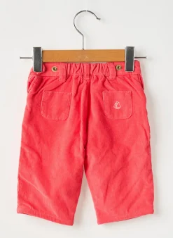 Pantalon Droit Petit Bateau Rouge Taille Ajustable
