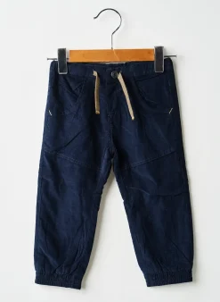 Pantalon Droit 3 Pommes Bleu Taille Ajustable