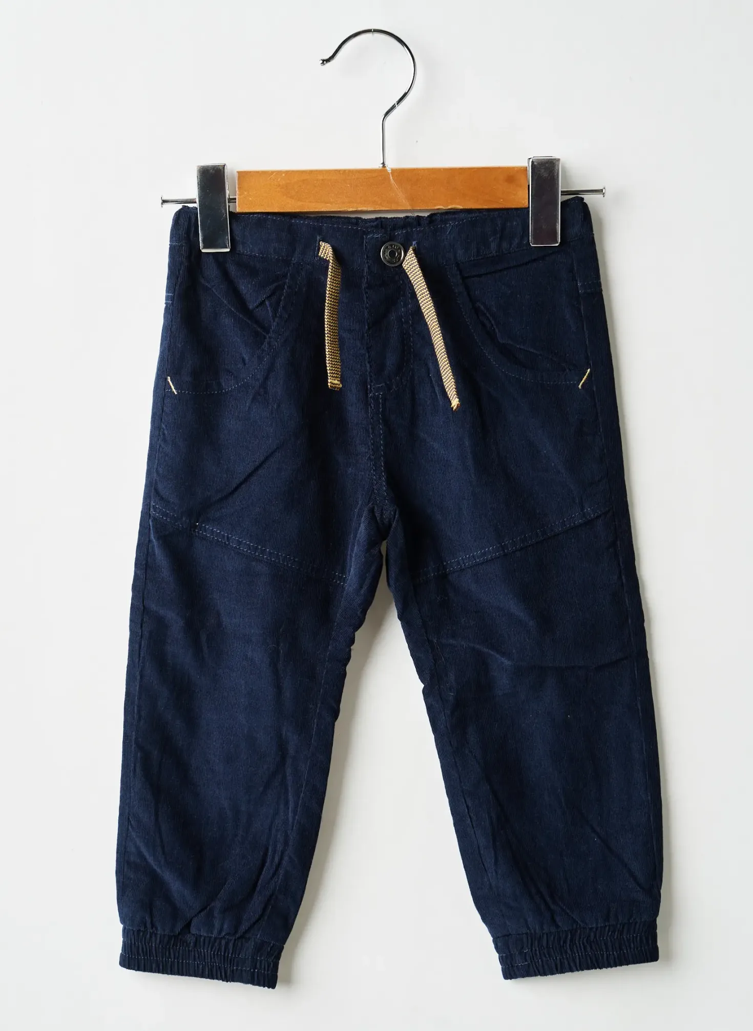 Pantalon Droit 3 Pommes Bleu Taille Ajustable