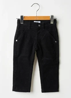 Pantalon Droit 3 Pommes Noir Taille Ajustable