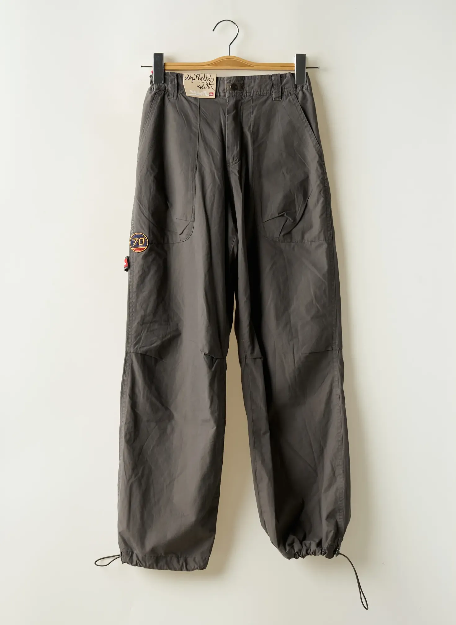 Pantalon Droit Quiksilver Gris Taille Ajustable