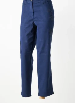 Pantalon Droit Sheego Bleu Taille Normale