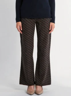 Pantalon Droit Siyu Marron Taille Normale