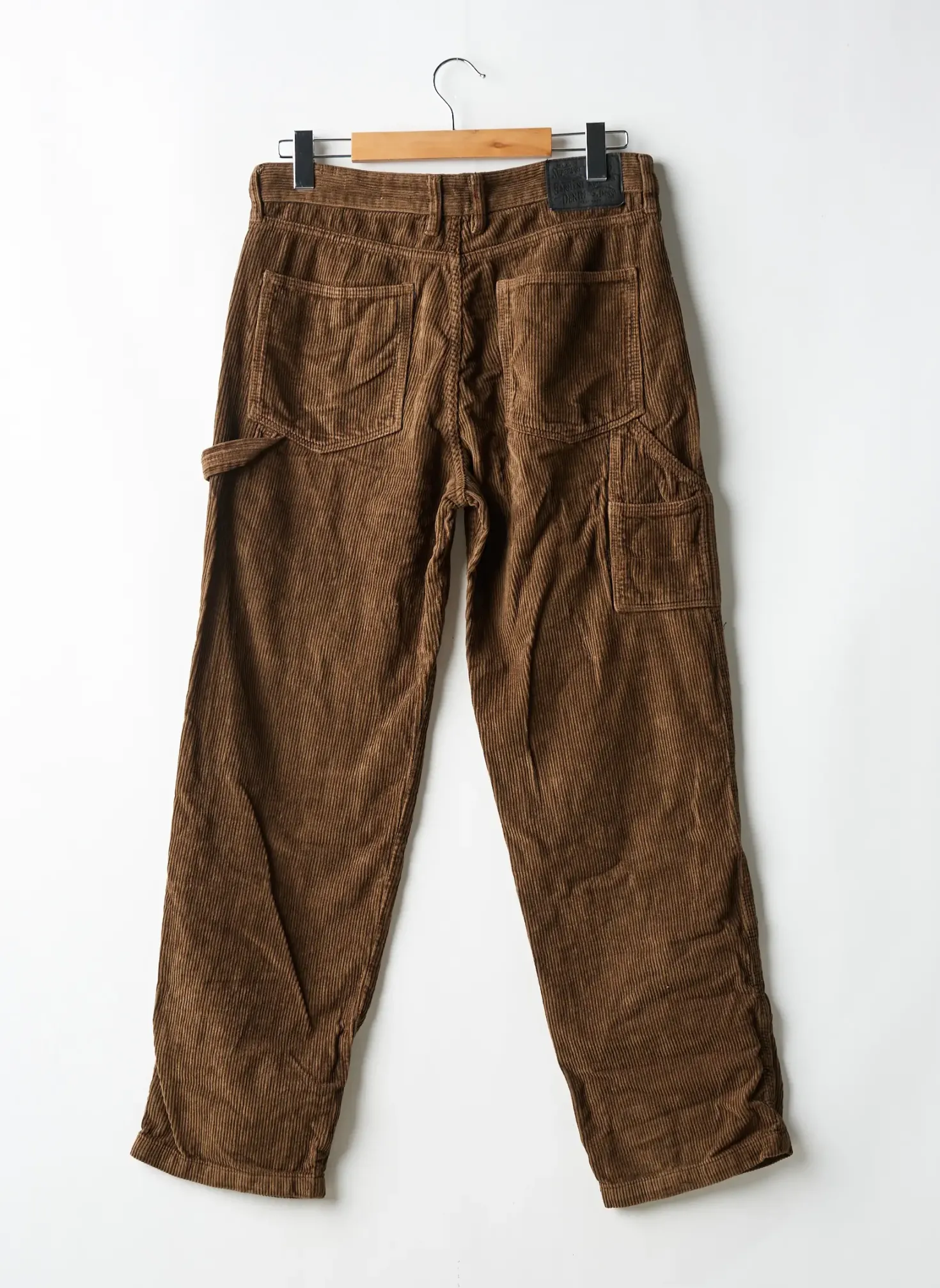 Pantalon Droit Superdry Marron Taille Normale