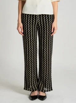 Pantalon Droit Vila Noir Taille Normale
