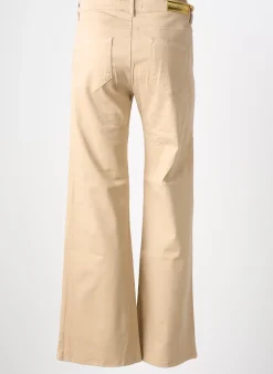 Pantalon Flare Couturist Beige Taille Normale