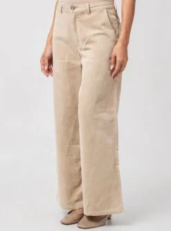 Pantalon Flare Garcia Beige Taille Normale