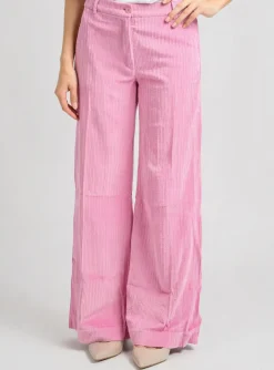 Pantalon Flare Hartford Rose Taille Haute