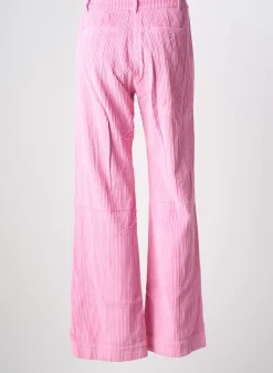 Pantalon Flare Hartford Rose Taille Haute