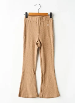 Pantalon Flare Levv Label Beige Taille Élastique