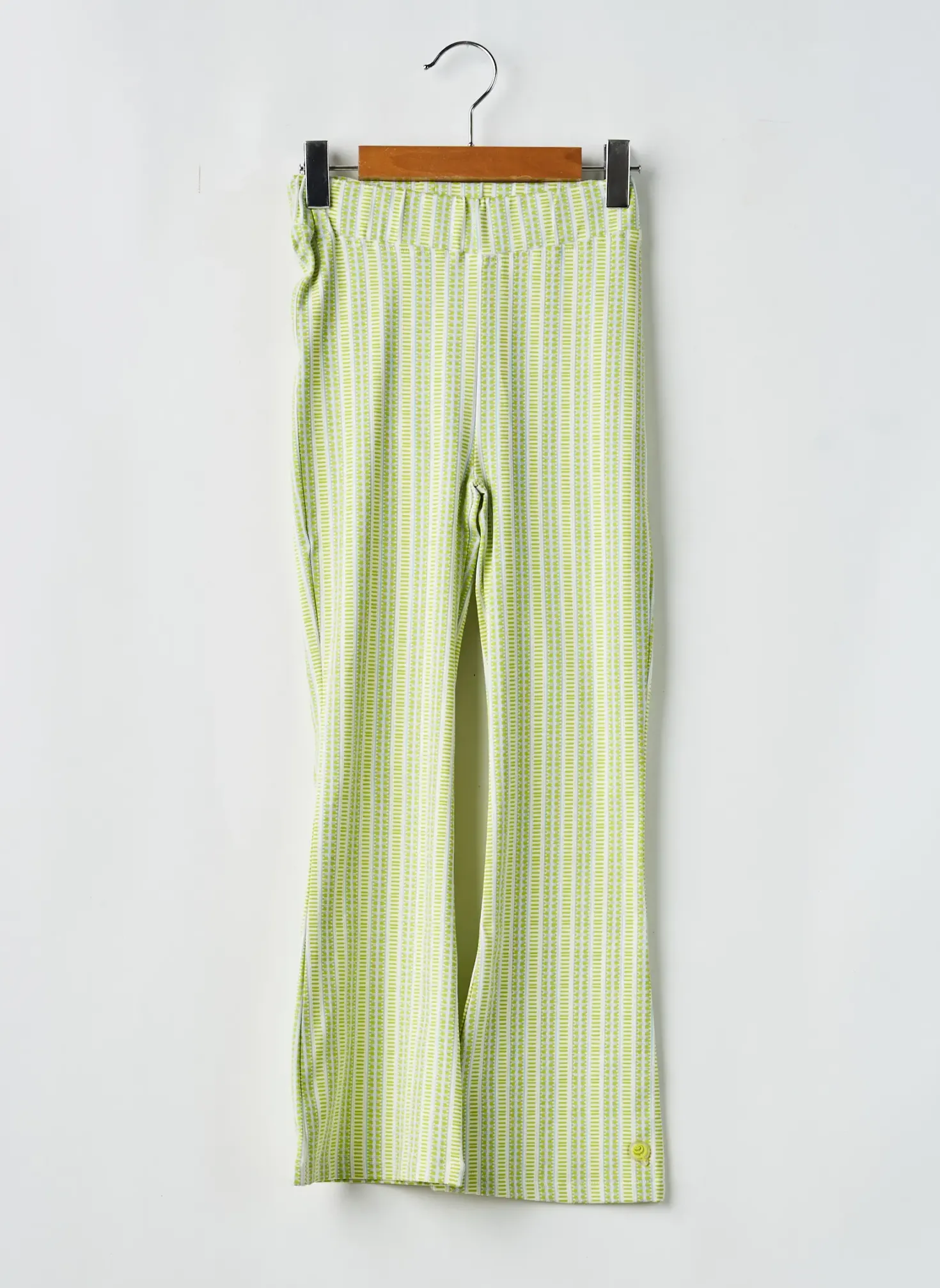 Pantalon Flare Quapi Vert Taille Élastique