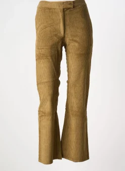 Pantalon Flare V.de.vinster Vert Taille Haute