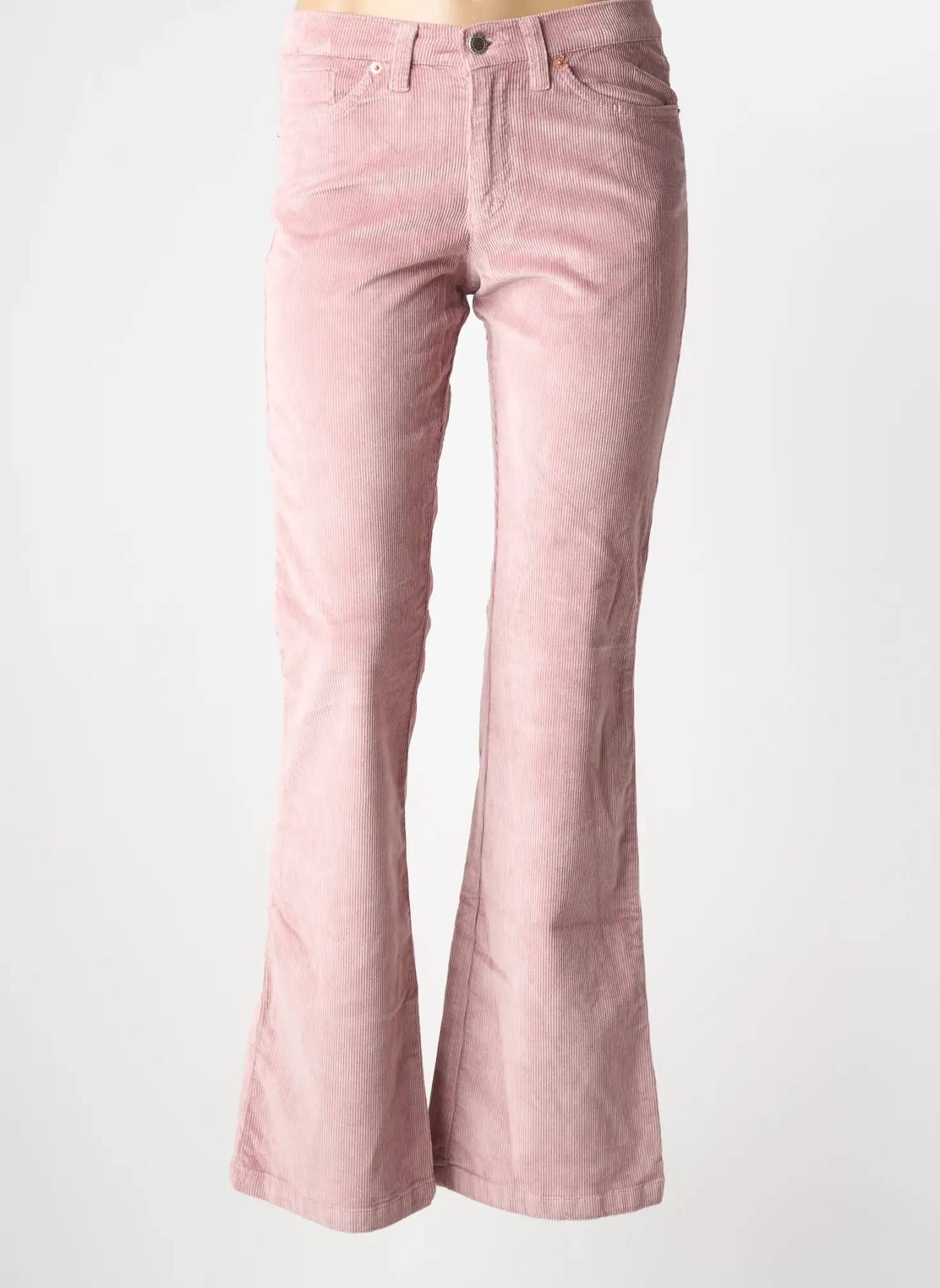 Pantalon Flare Waltron Rose Taille Normale