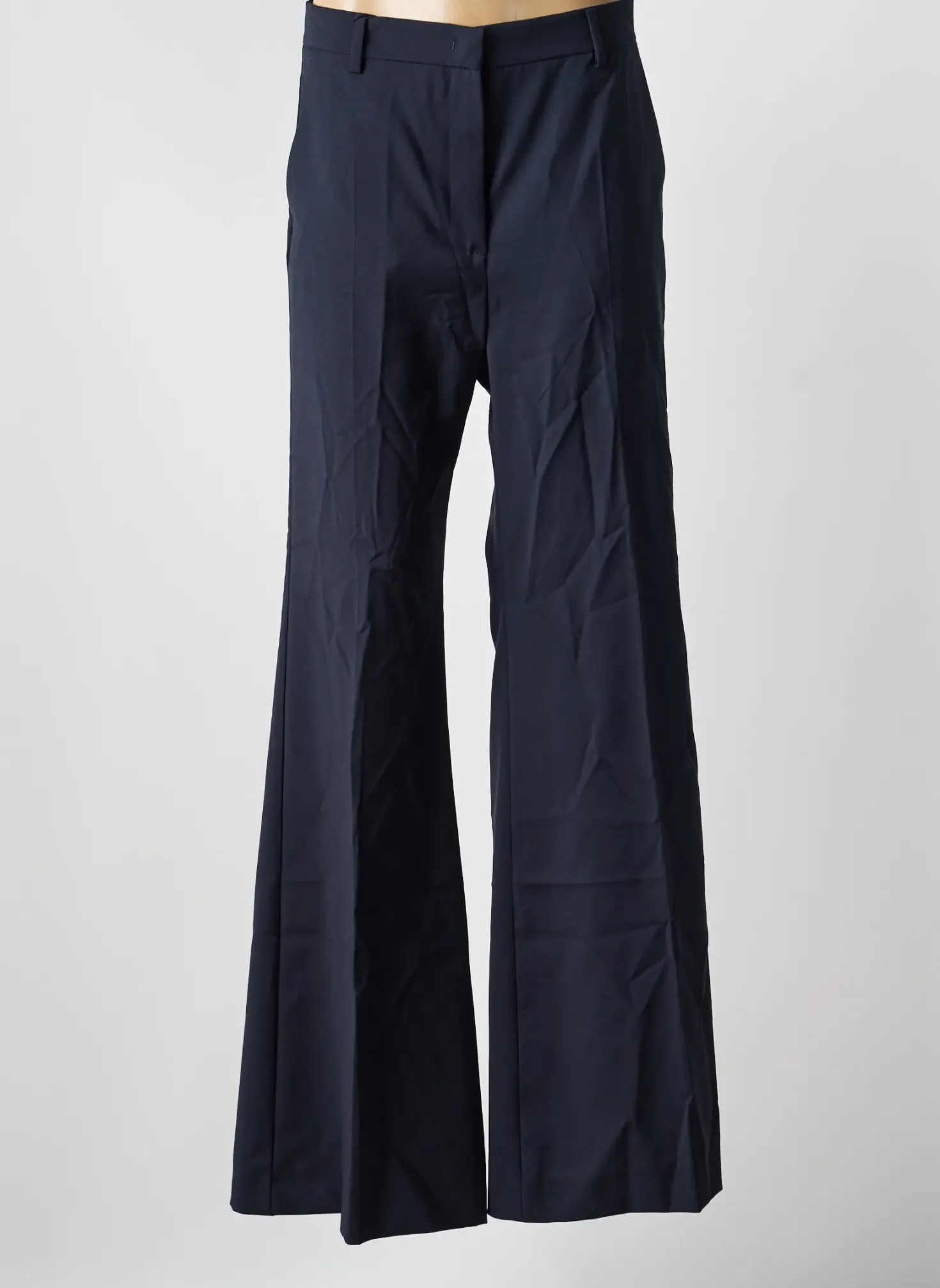 Pantalon Flare Weekend Maxmara Bleu Taille Haute