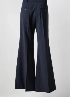 Pantalon Flare Weekend Maxmara Bleu Taille Haute