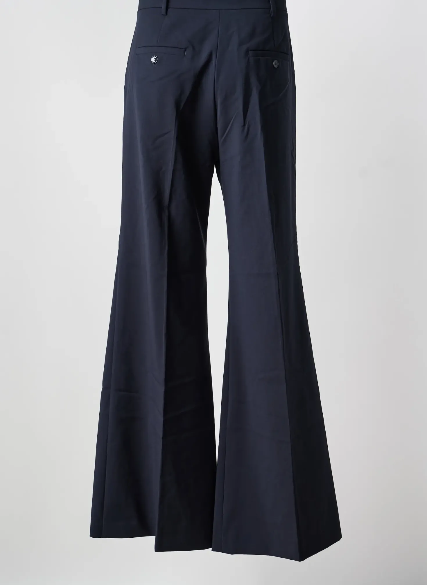 Pantalon Flare Weekend Maxmara Bleu Taille Haute