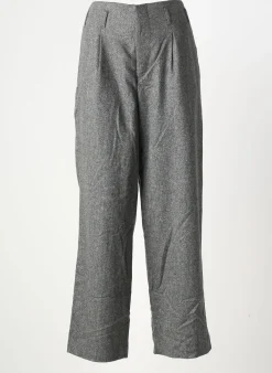 Pantalon Large Belle Pièce Gris Taille Normale