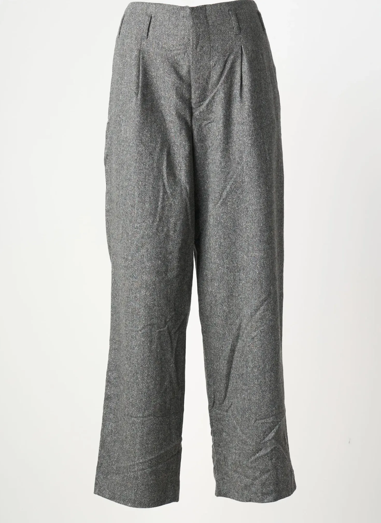 Pantalon Large Belle Pièce Gris Taille Normale