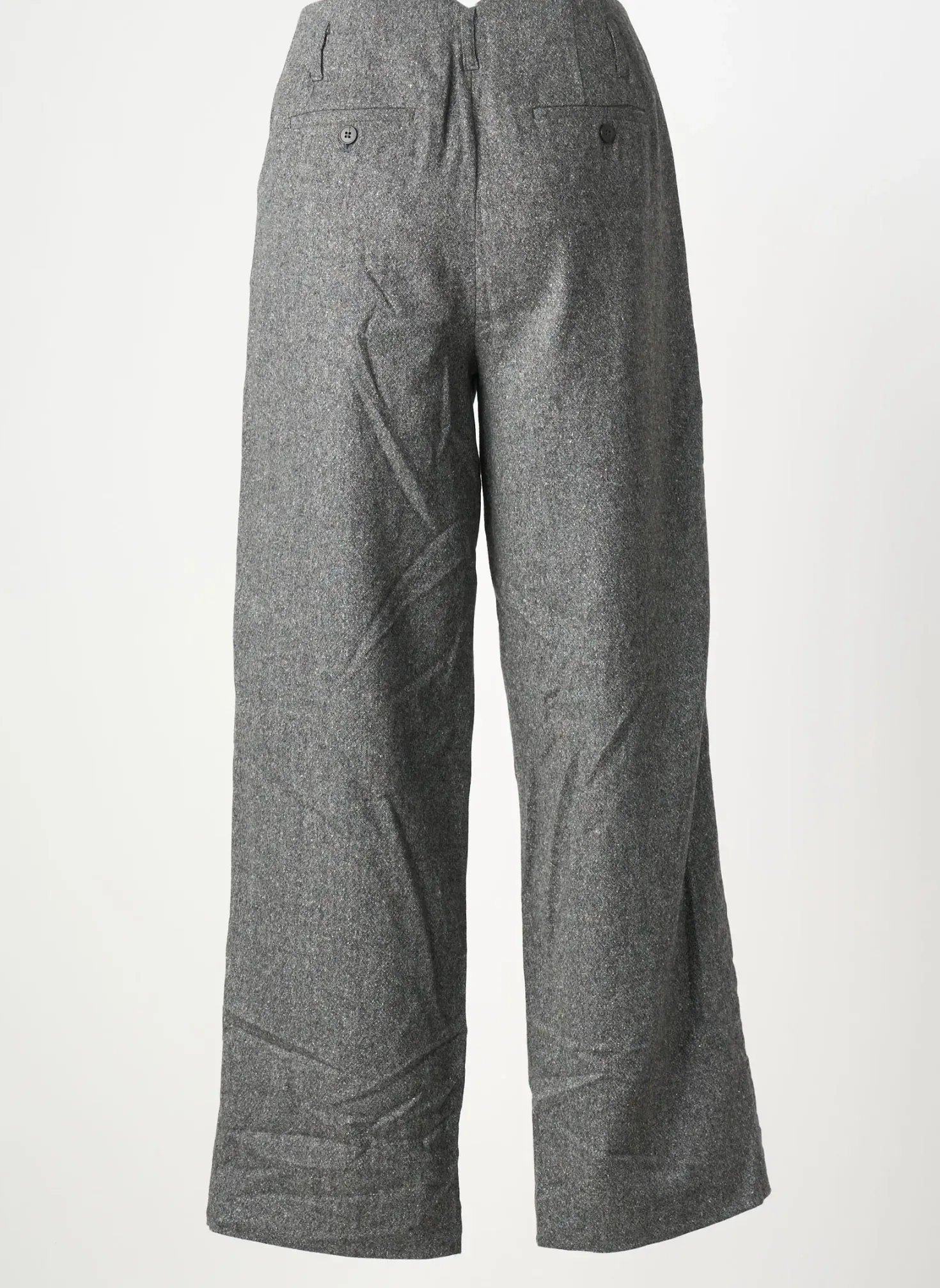 Pantalon Large Belle Pièce Gris Taille Normale