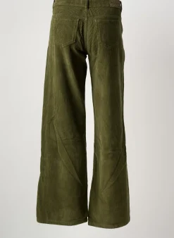 Pantalon Large Freeman T.porter Vert Taille Basse