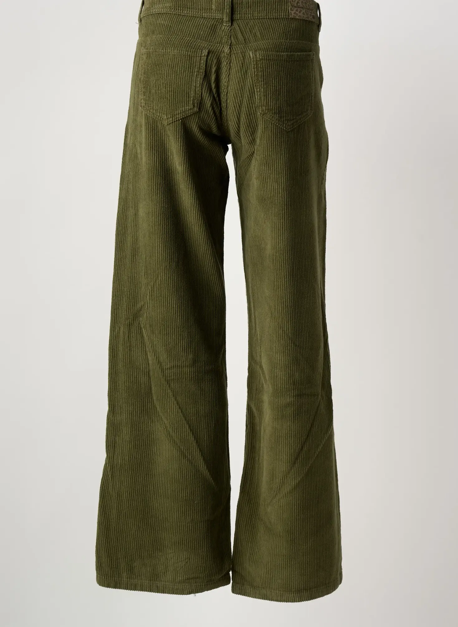 Pantalon Large Freeman T.porter Vert Taille Basse