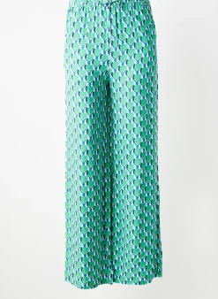 Pantalon Large La Vie Est Belle Vert Taille Normale