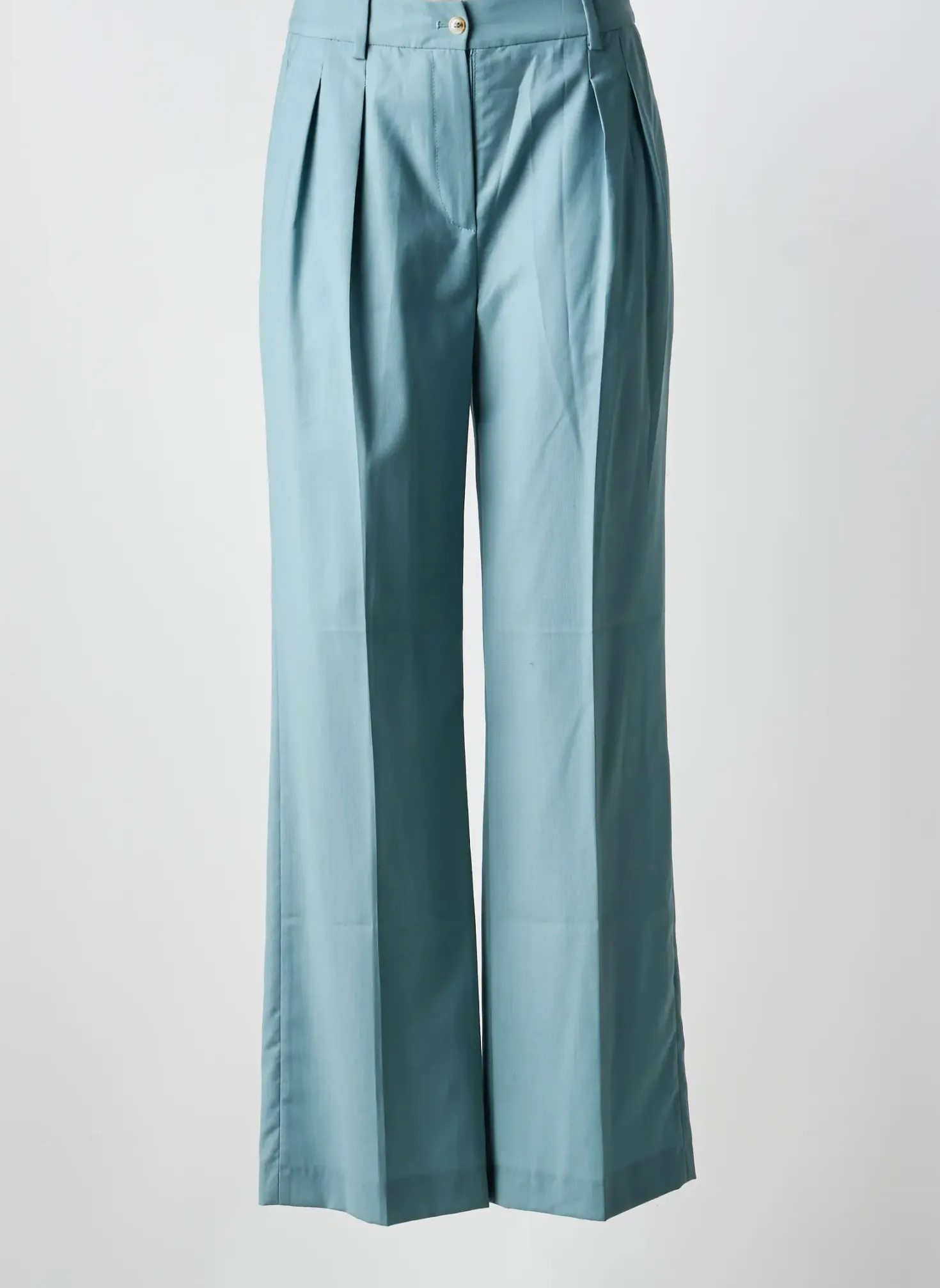 Pantalon Large Loulou Studio Bleu Taille Haute