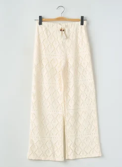 Pantalon Large Mayoral Beige Taille Élastique