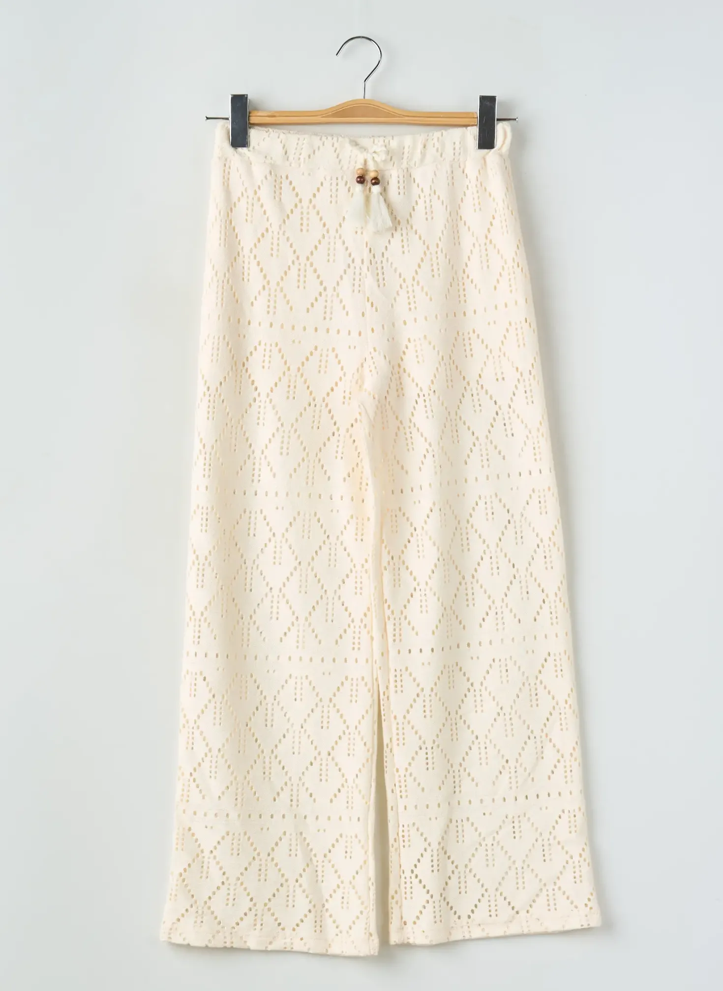 Pantalon Large Mayoral Beige Taille Élastique