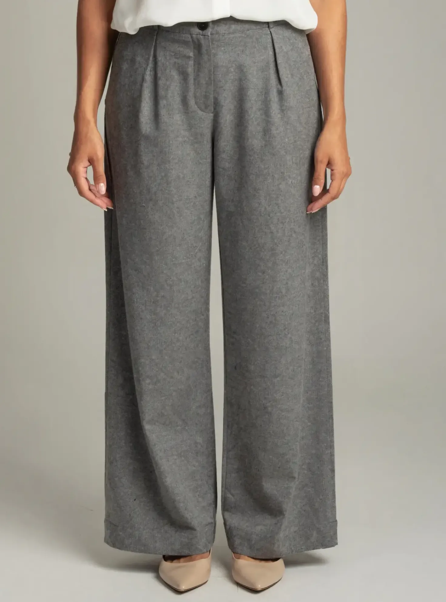 Pantalon Large Phisique Du Role Gris Taille Normale