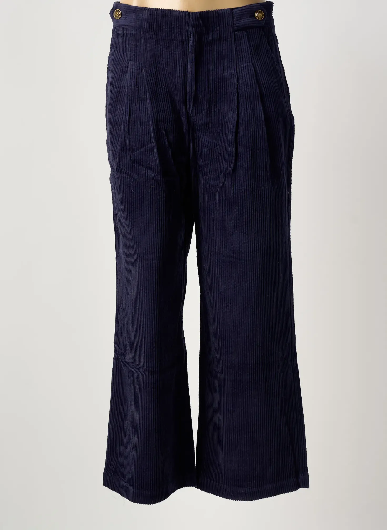 Pantalon Large See U Soon Bleu Taille Normale