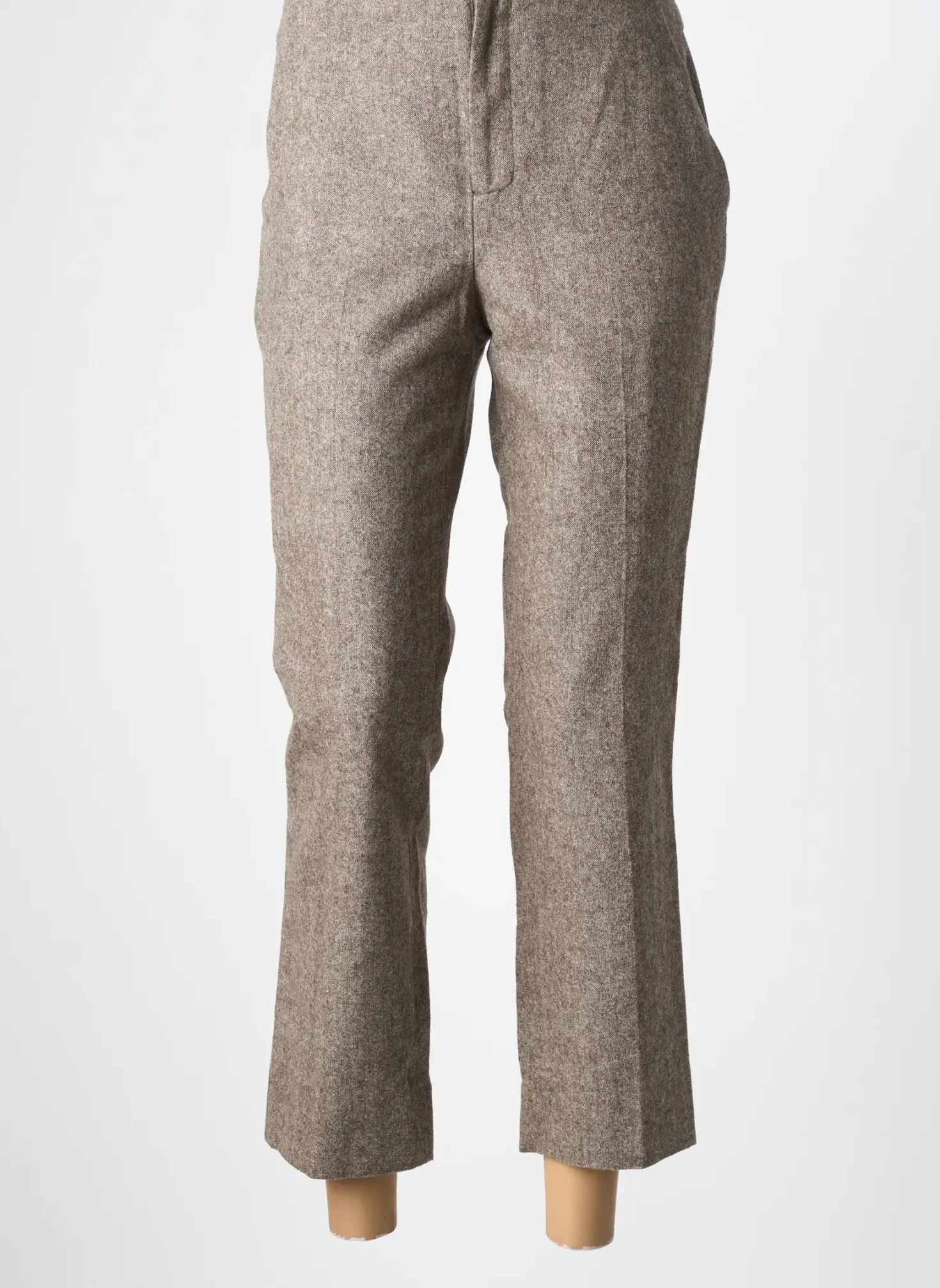 Pantalon 7/8 Le Mont St Michel Marron Taille Haute