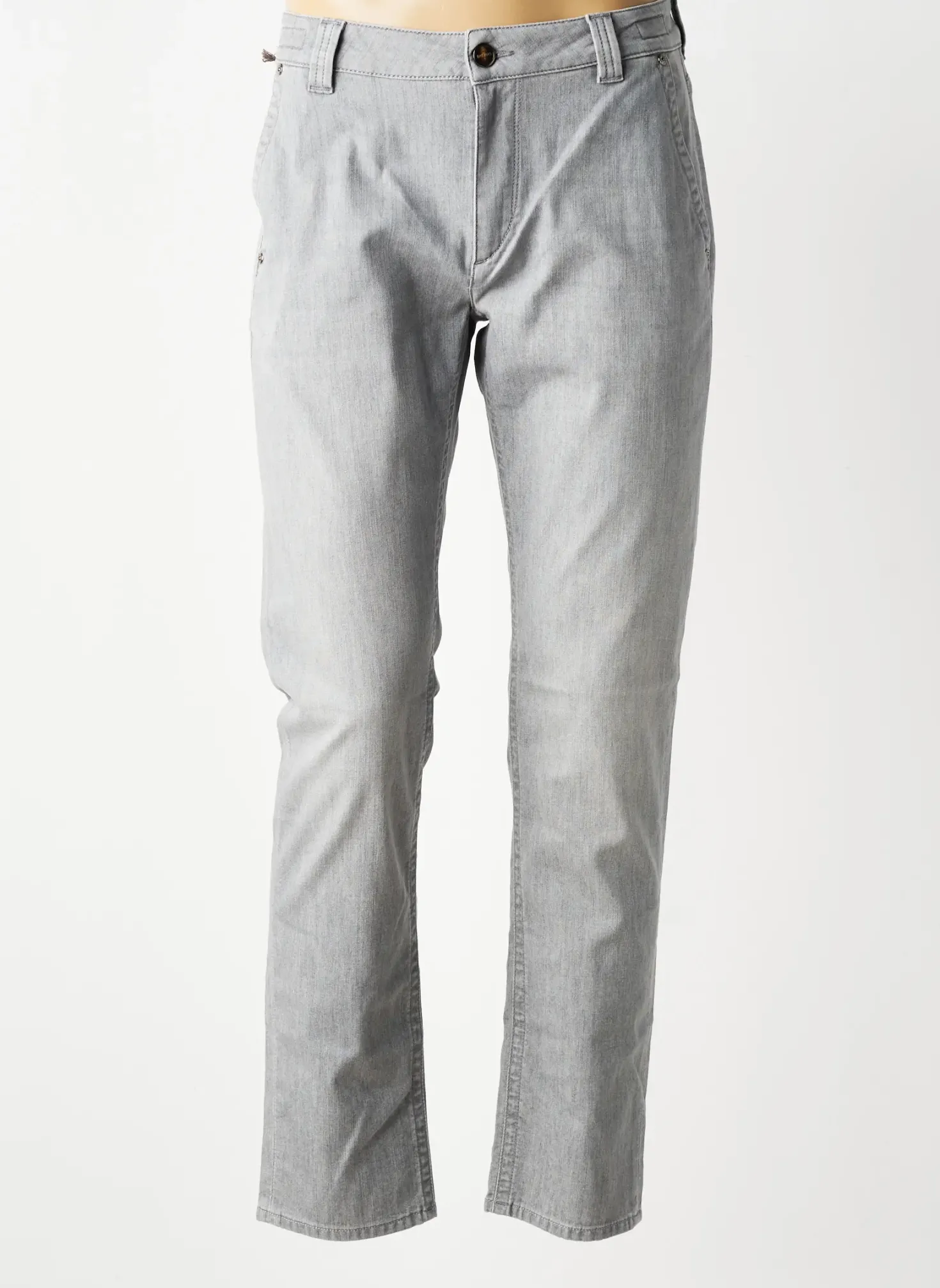 Pantalon Slim Barmas Gris Taille Normale