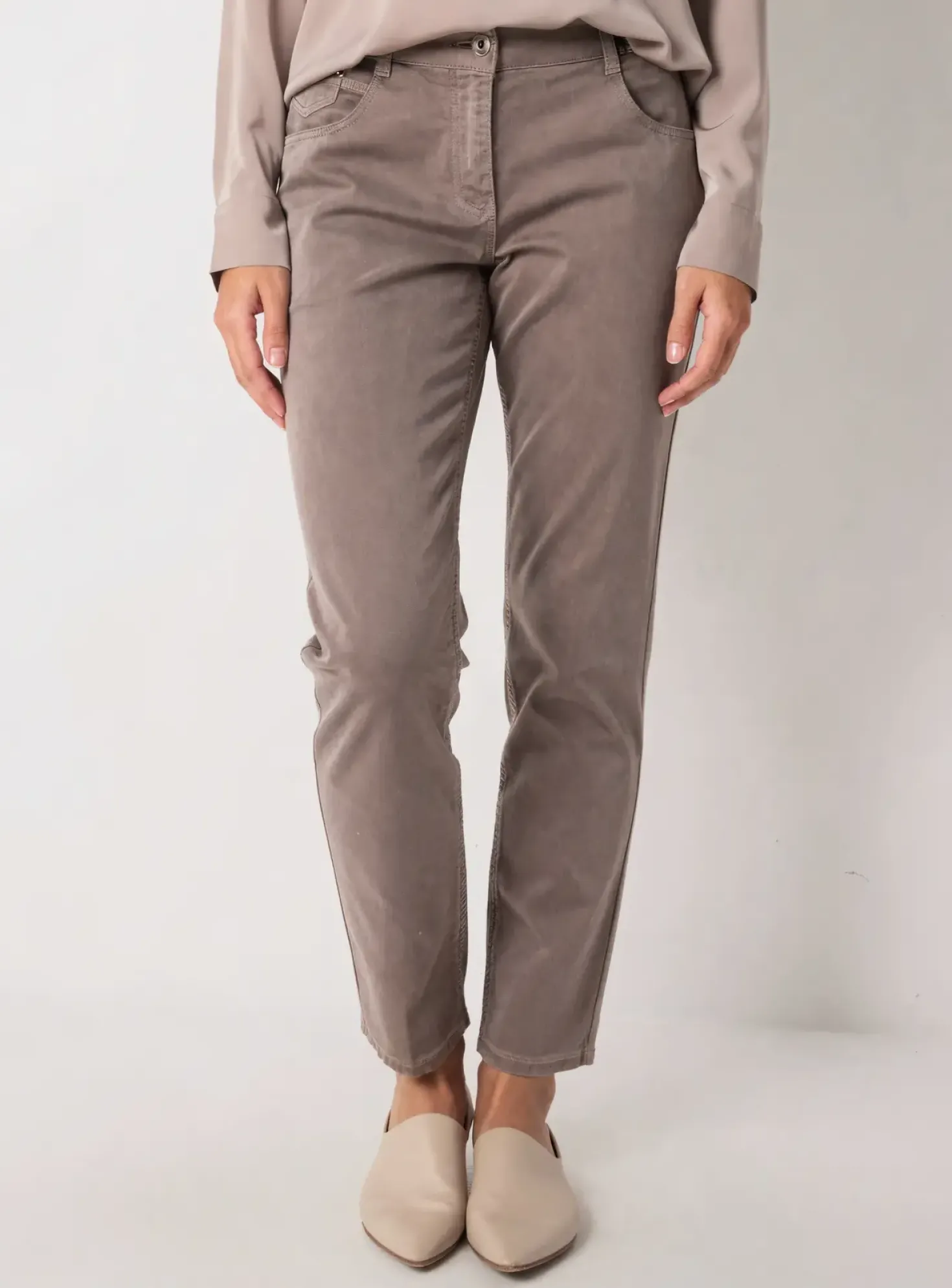 Pantalon Slim Betty Barclay Marron Taille Normale