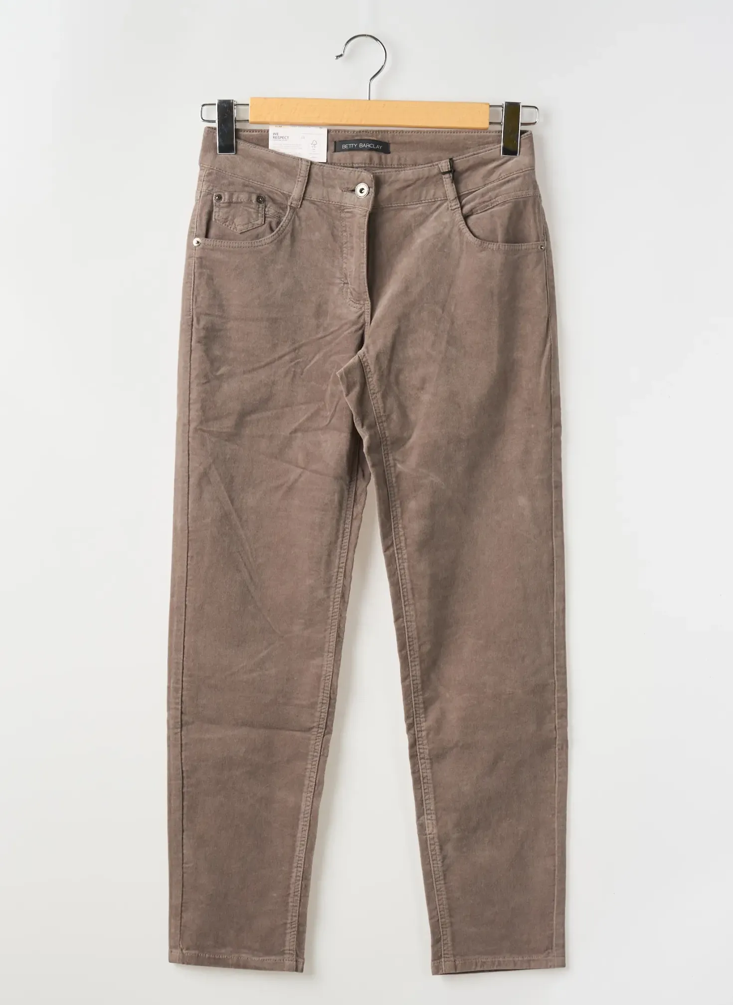 Pantalon Slim Betty Barclay Marron Taille Normale