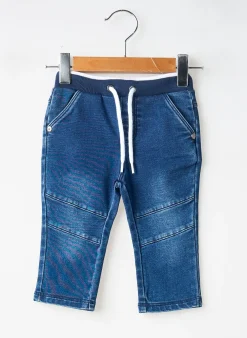 Pantalon Slim Boboli Bleu Taille Élastique