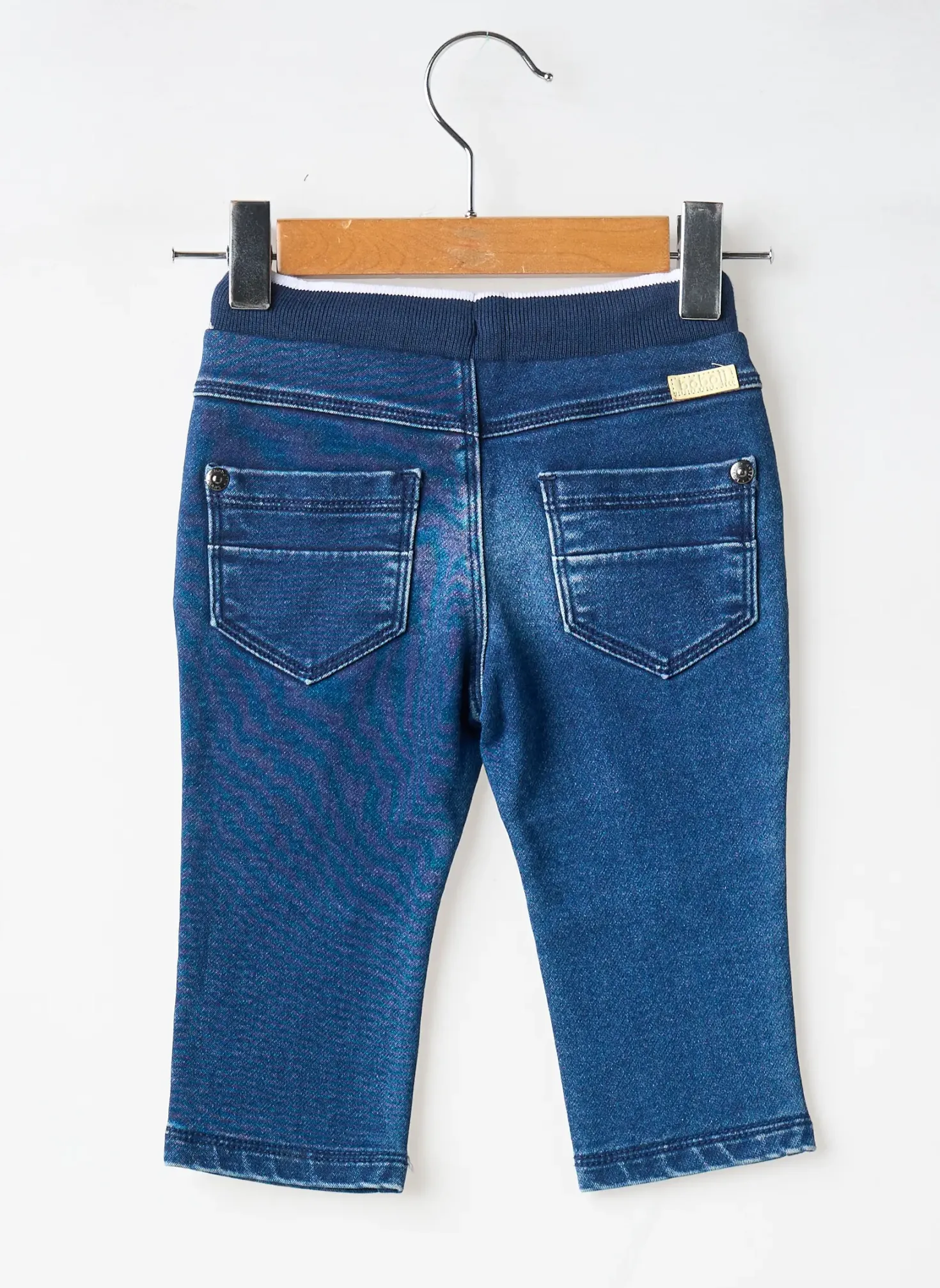 Pantalon Slim Boboli Bleu Taille Élastique