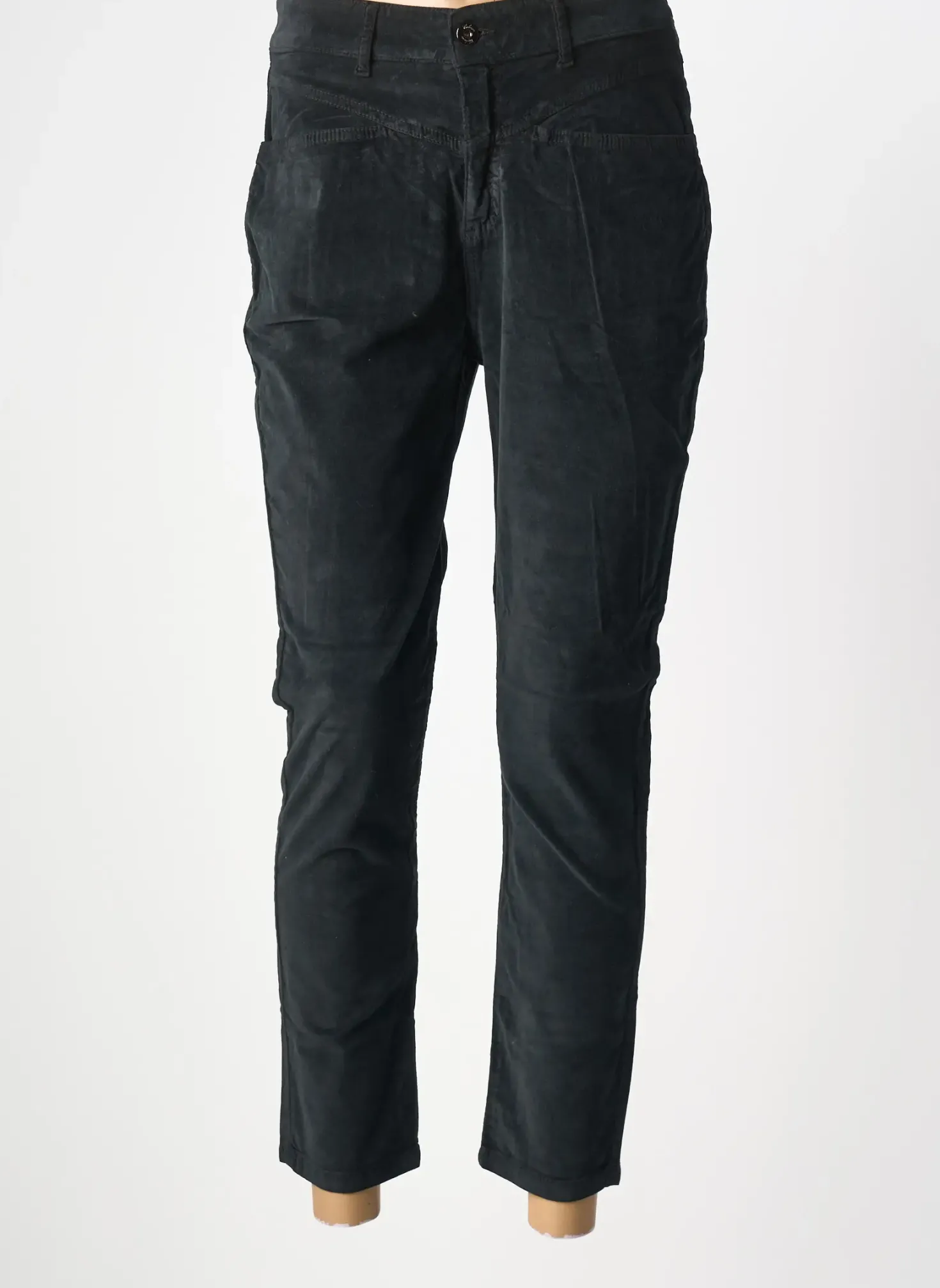 Pantalon Slim Cafe Noir Noir Taille Haute
