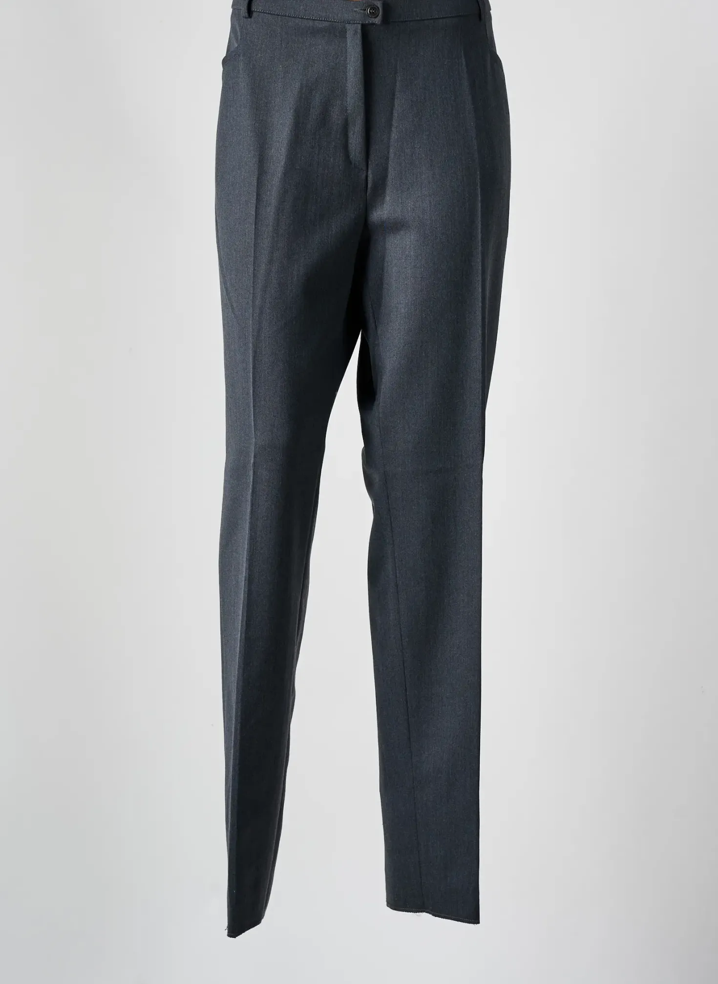 Pantalon Slim Christian Marry Gris Taille Haute