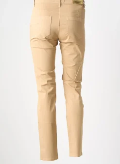 Pantalon Slim Couturist Beige Taille Normale