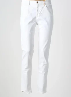 Pantalon Slim Couturist Blanc Taille Normale