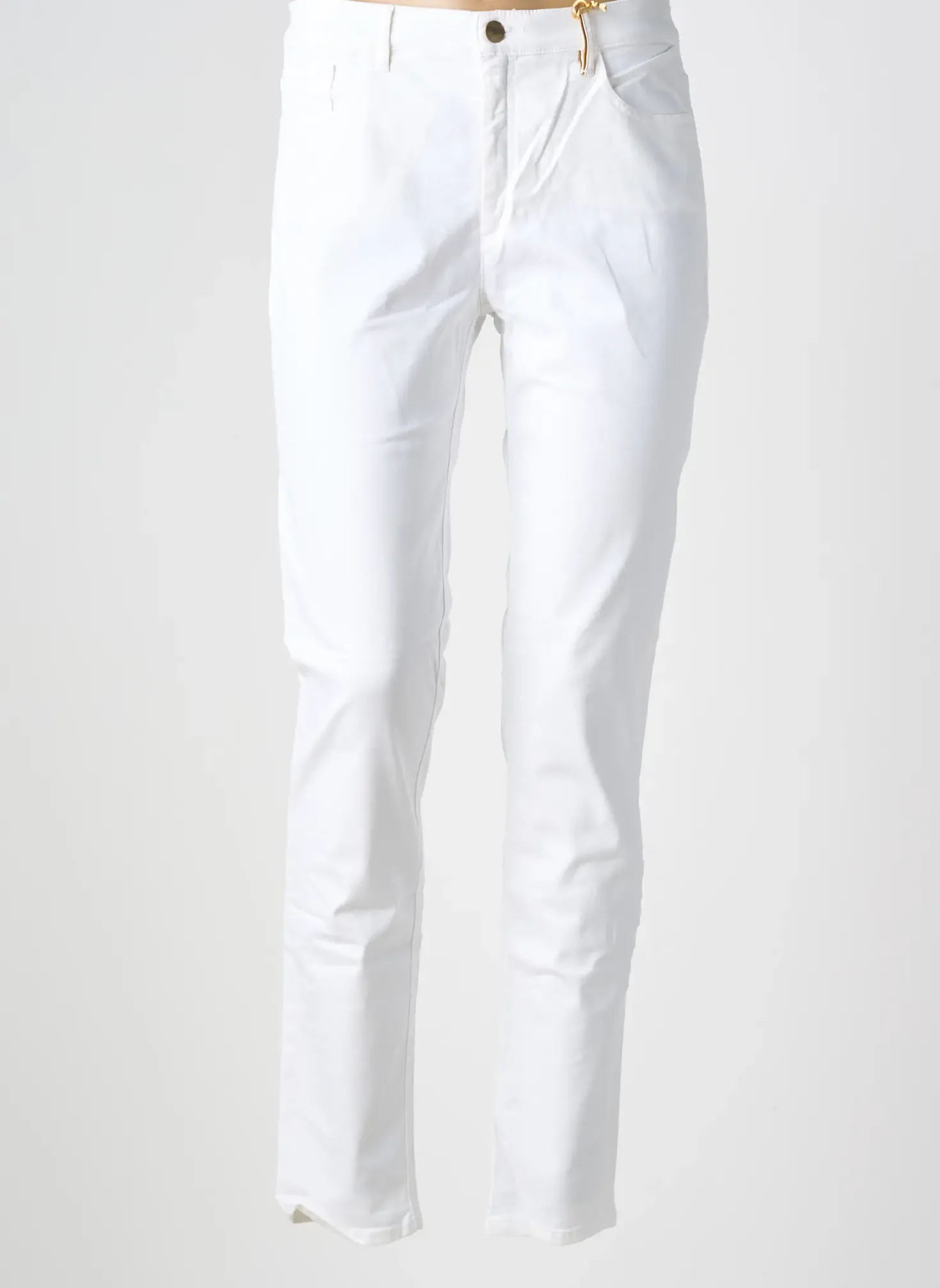 Pantalon Slim Couturist Blanc Taille Normale